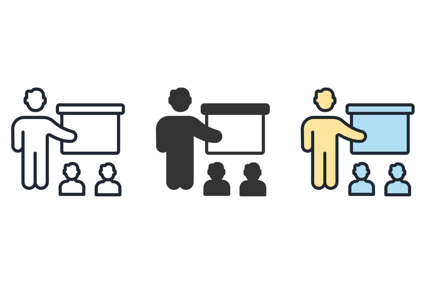 iconos de formación símbolo elementos vectoriales para web infográfico vector