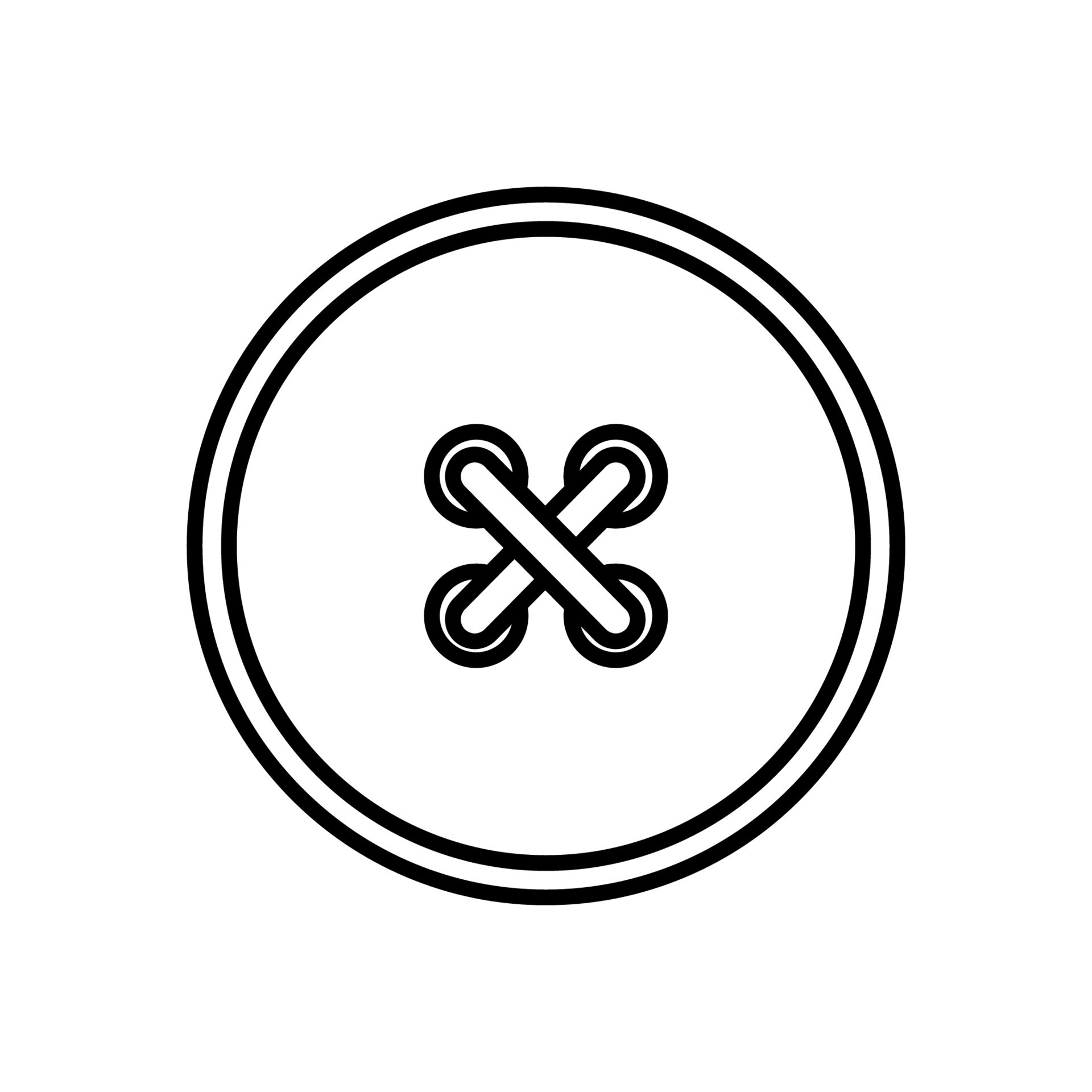 Button Clipart Black And White