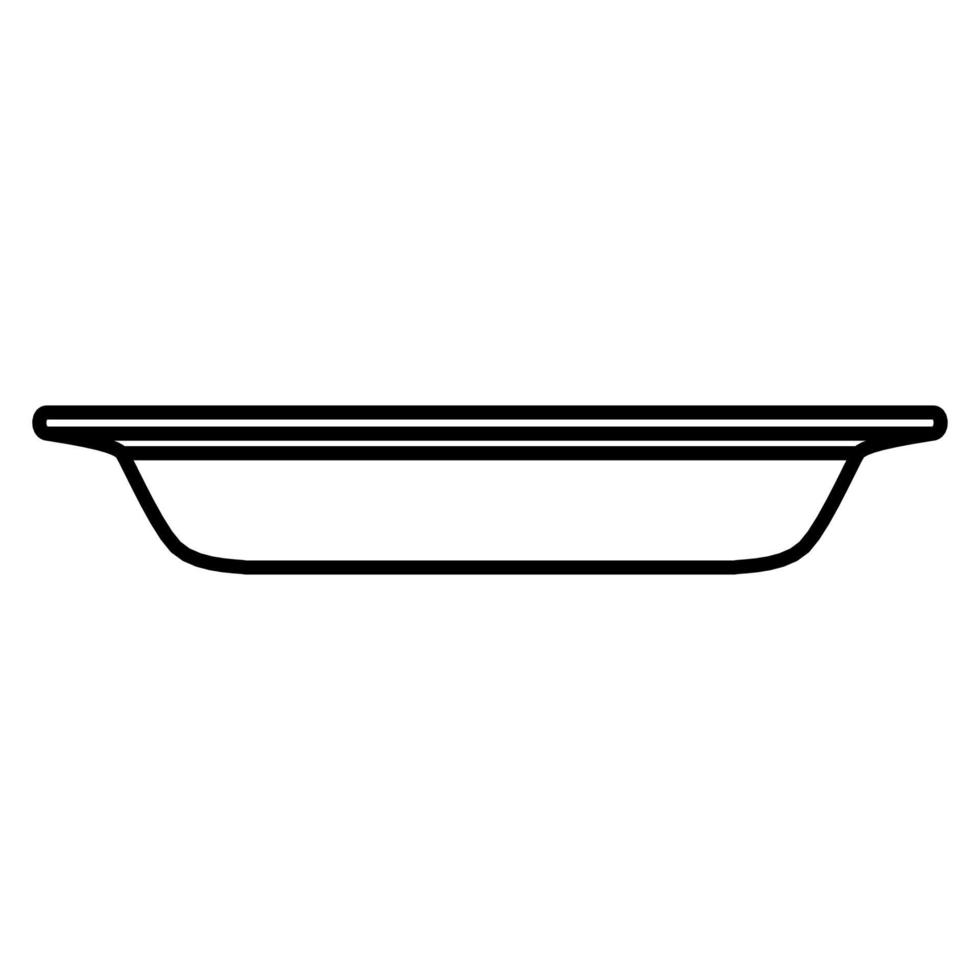 Flat icon with bowl line icon. Vector simple illustration. Editable stroke linear icon. Illustration pictogram, house vector icon. Simple flat symbol.