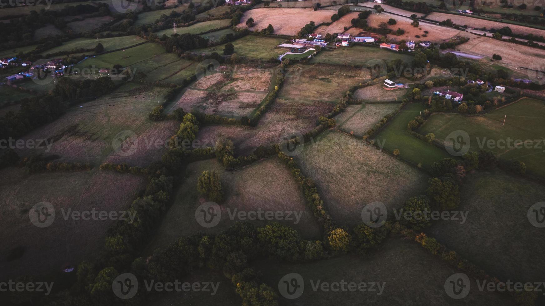 Aerial view of England Countryside photo