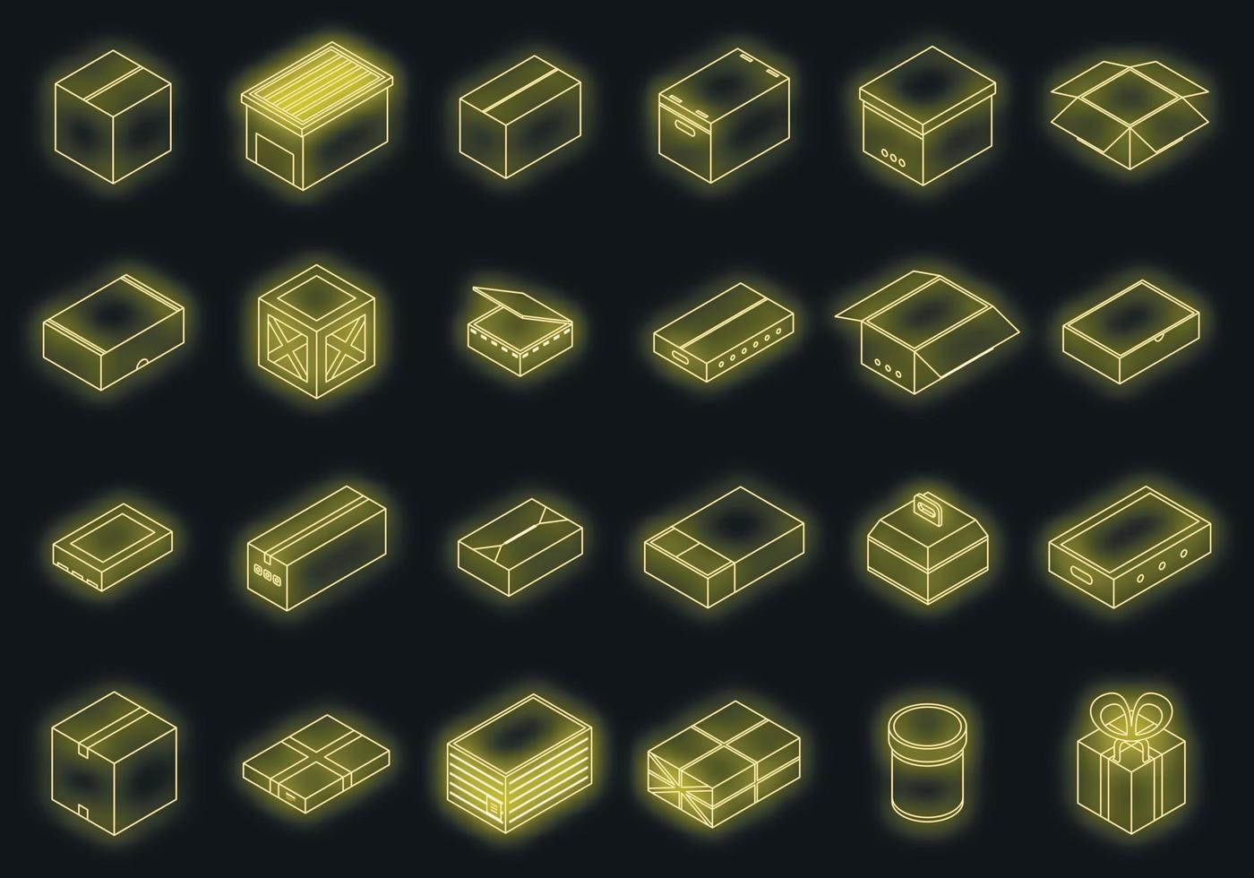 Box Icons Set Vector Neon 12321302 Vector Art At Vecteezy Box Icons Set Vector Neon 12321302 Vector Art At Vecteezy