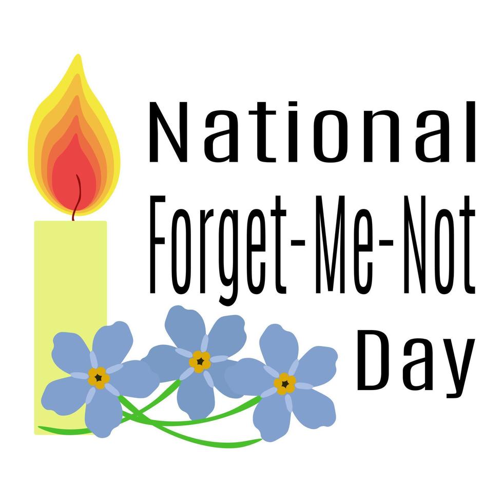 National Forget-Me-Not Day, Idea for poster, banner, flyer or postcard vector