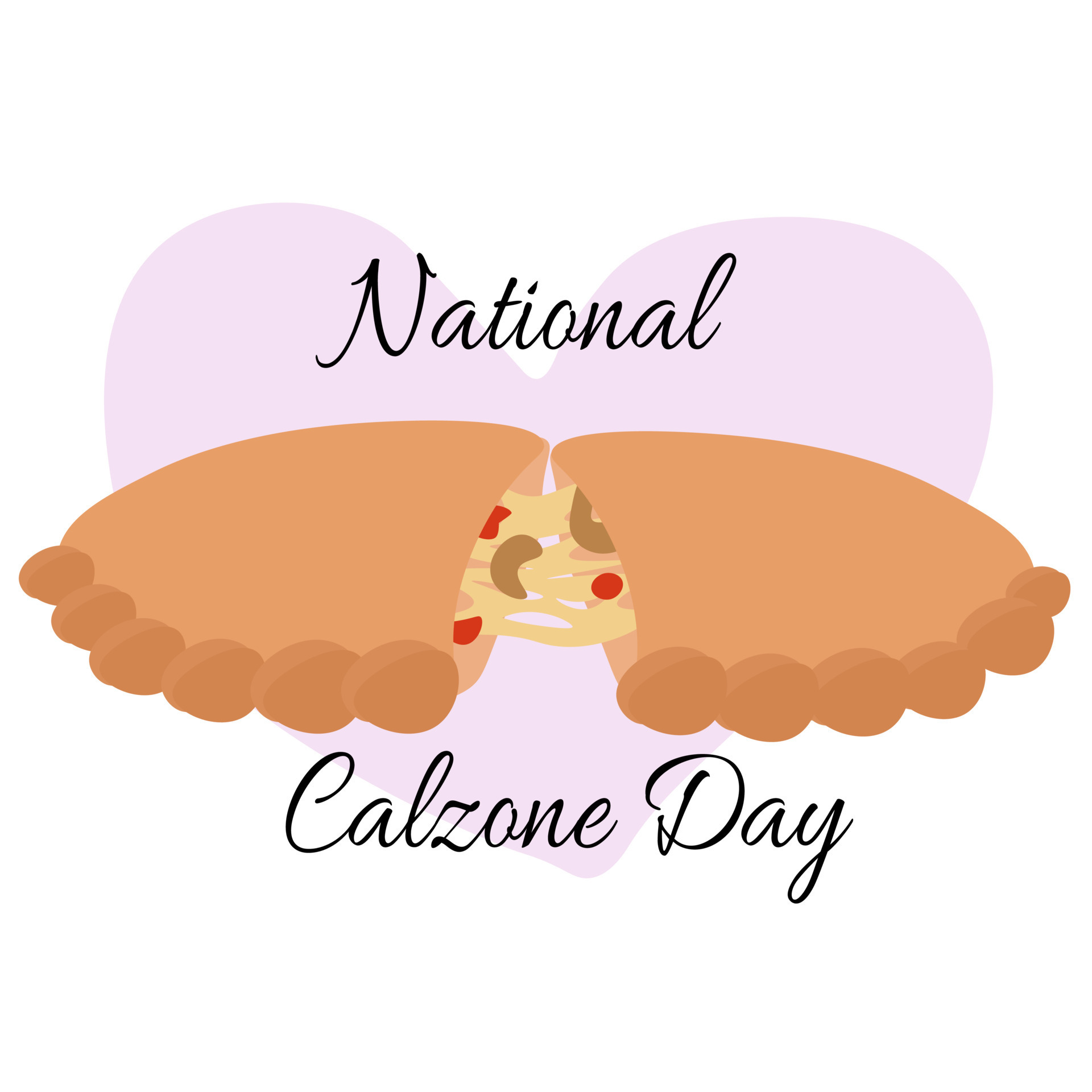 National Calzone Day, idea for poster, banner, flyer or menu decoration
