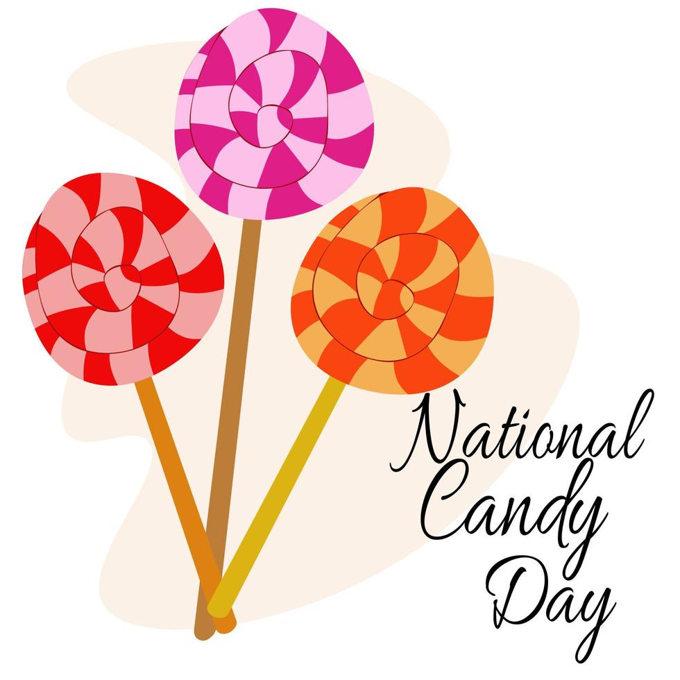 National Candy Day, idea for poster, banner, flyer or postcard vector