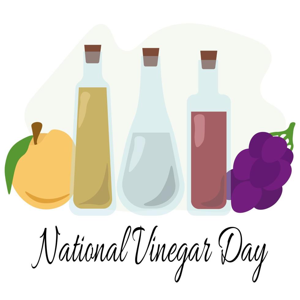National Vinegar Day, idea for poster, banner, flyer or postcard vector