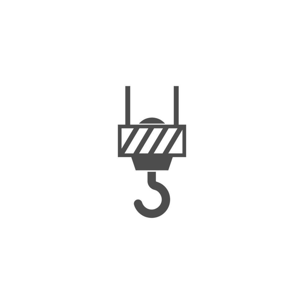 Ilustración de diseño de icono de logotipo de grúa vector