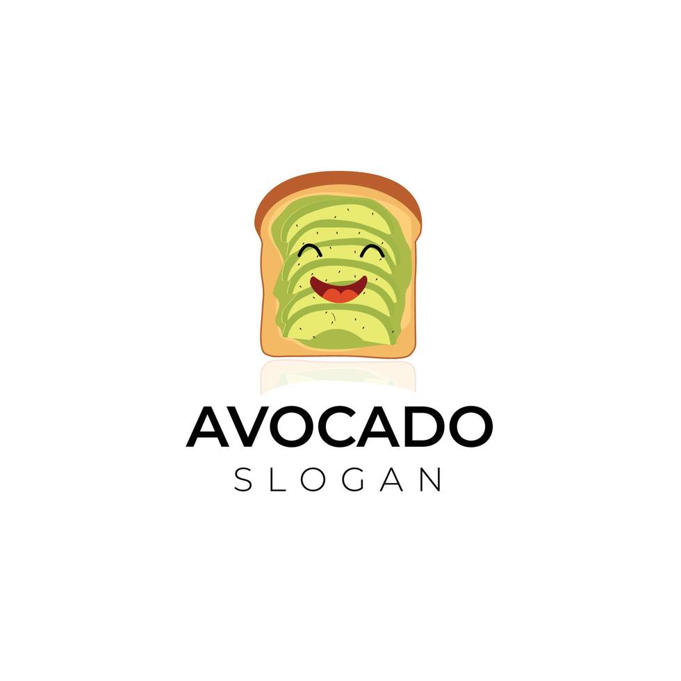 Avocado mascot logo vector