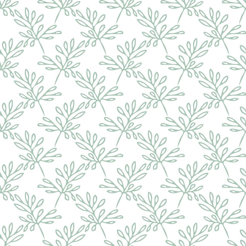 leaves seamless pattern hand drawn doodle. vector, minimalism, monochrome. textiles, wrapping paper wallpaper winter vector