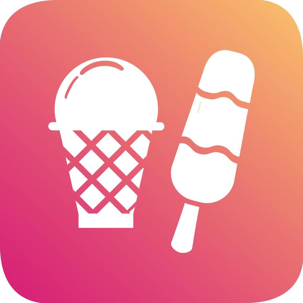 Ice cream wafer cup icon. Summer delicacy sweet. Flat vector. vector