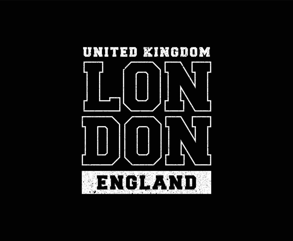 diseño de camiseta de vector de tipografía de londres, inglaterra