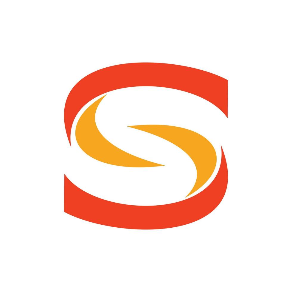 Letter S Modern Geometric Logo vector