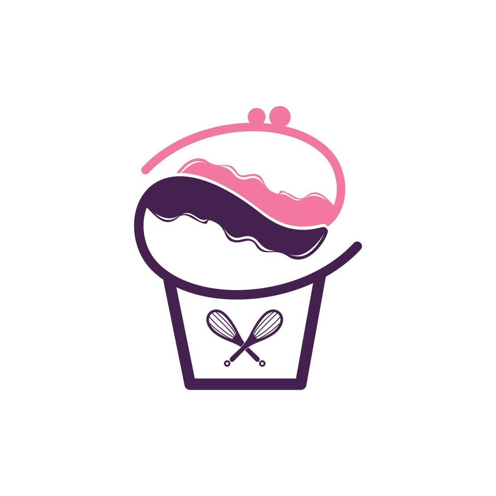 icono de pastel de cocina logotipo de empresa moderna vector