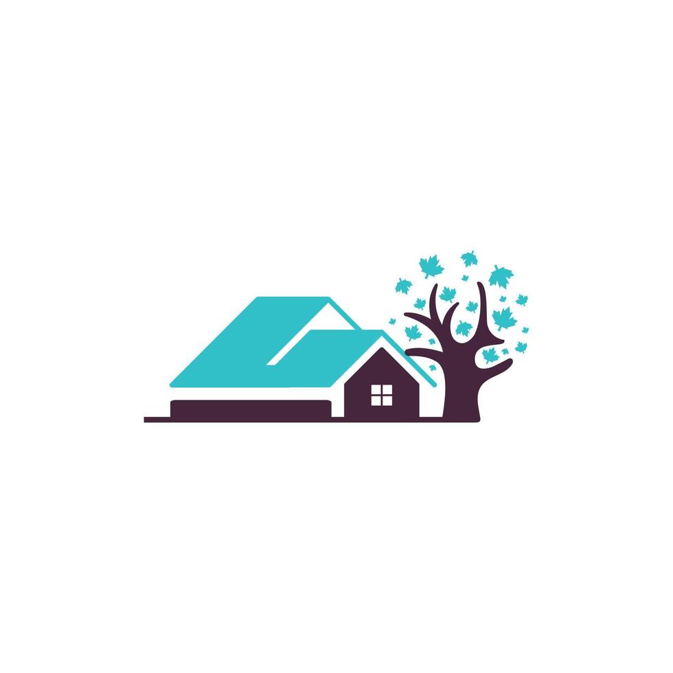 hogar árbol naturaleza ecología moderno logo vector