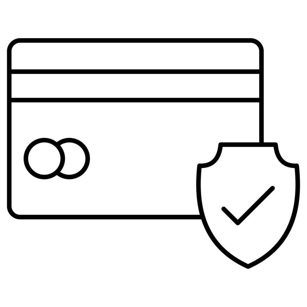 seguridad de la tarjeta que puede modificar o editar fácilmente vector