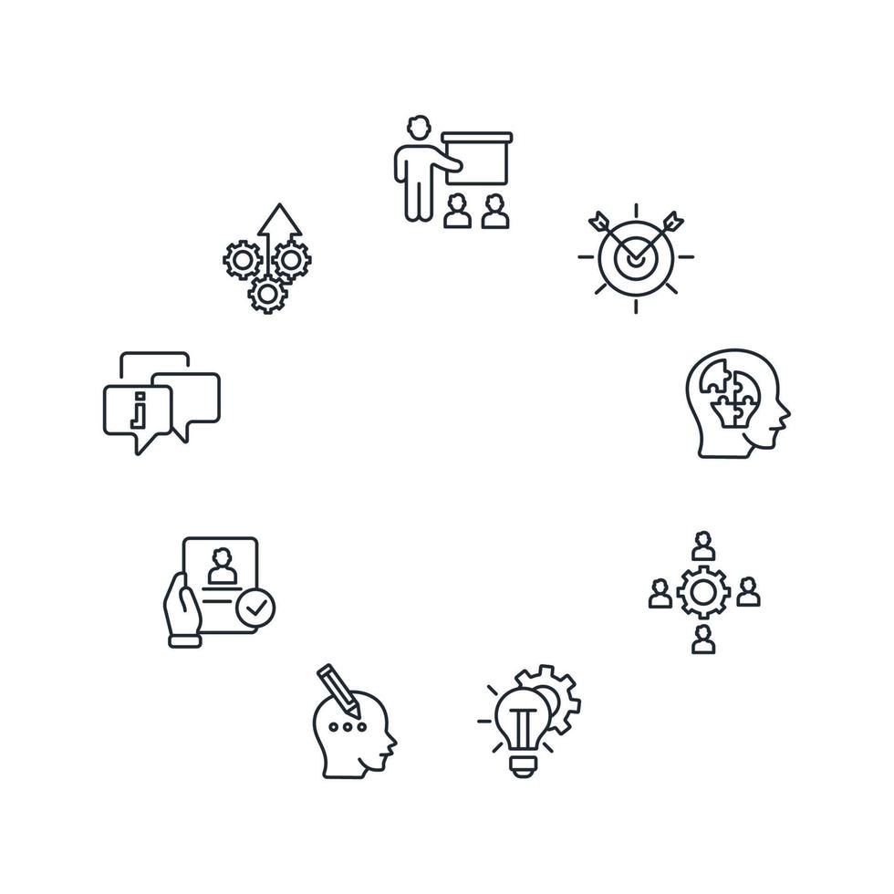 mentoring icons set . mentoring pack symbol vector elements for infographic web