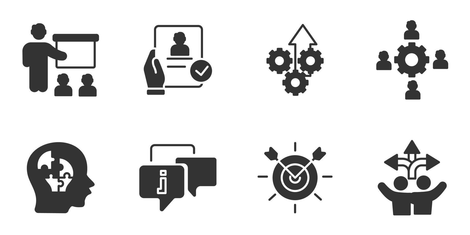 mentoring icons set . mentoring pack symbol vector elements for infographic web