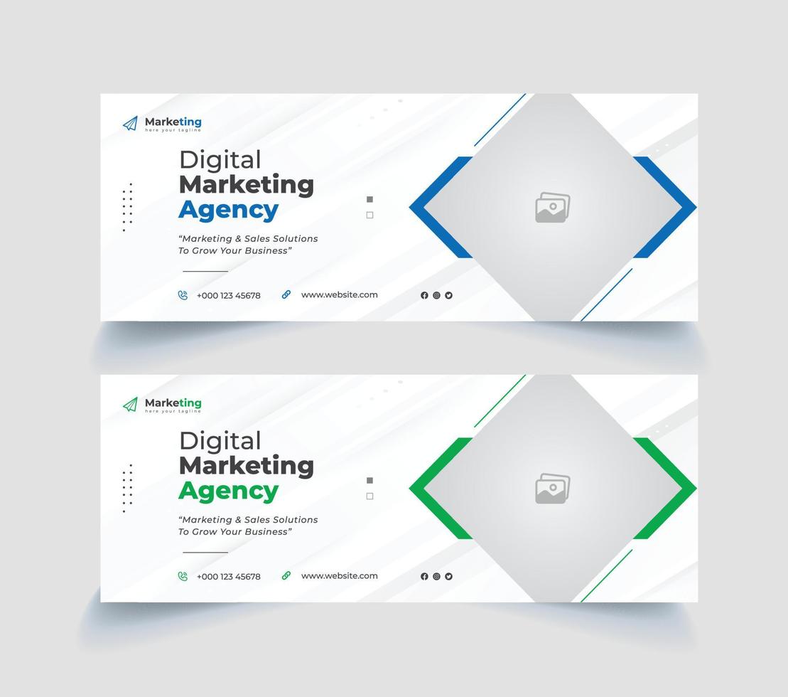 Digital Marketing Facebook Cover Page Design vector
