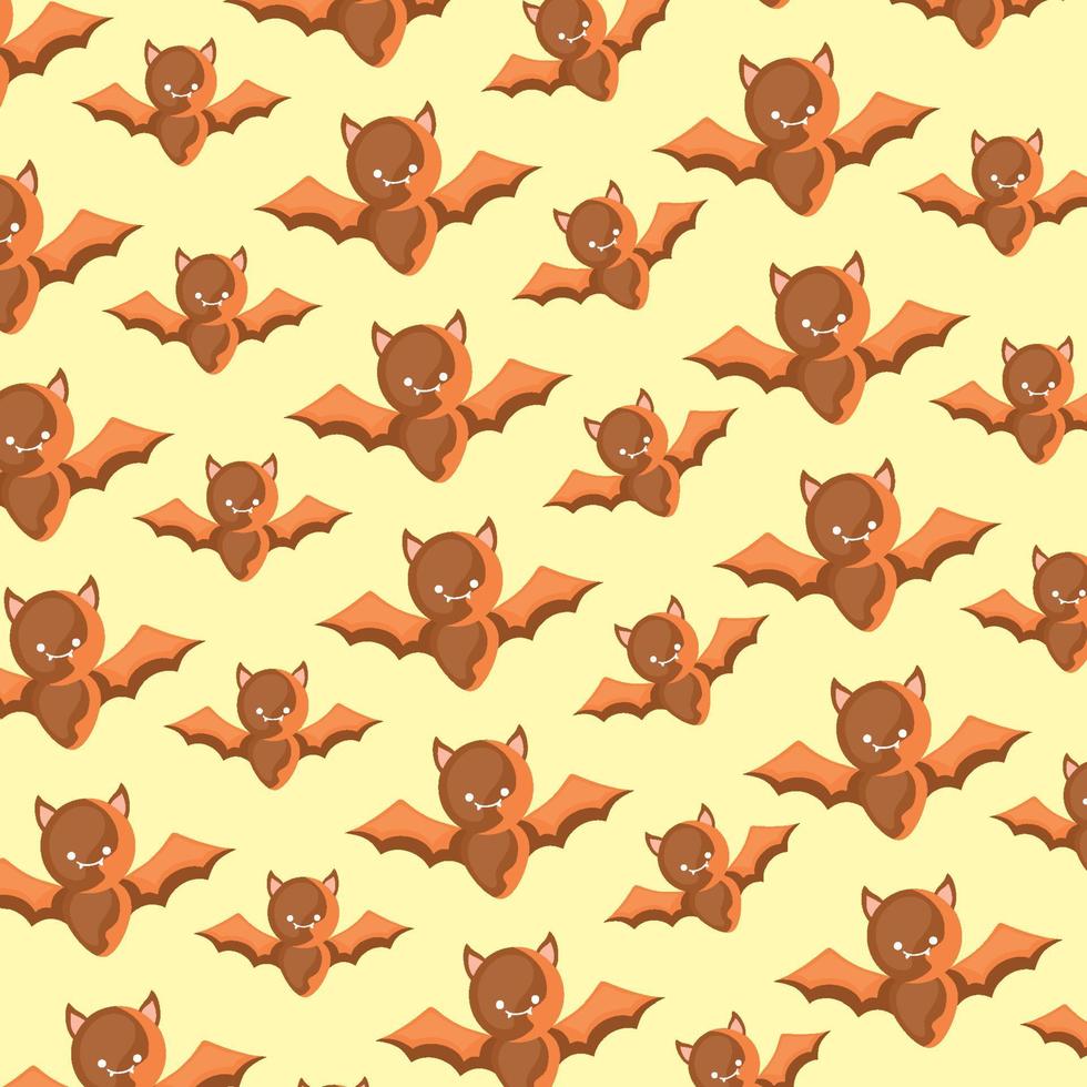Halloween with bats flying pattern vector