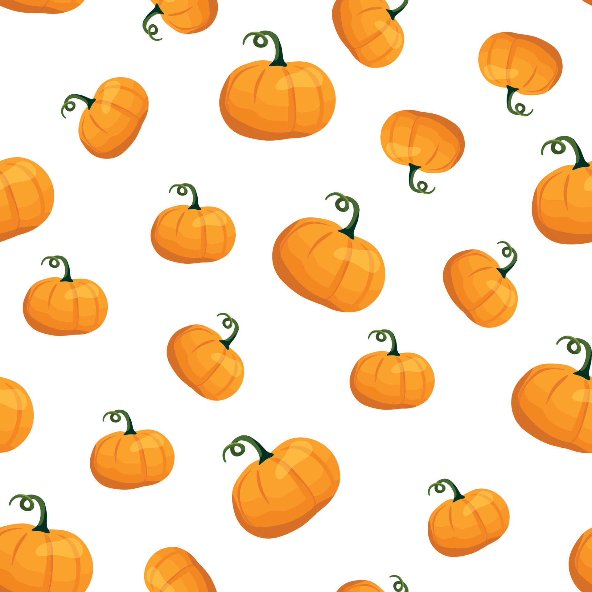 Seamless pumpkin pattern. Cartoon style. Vector illustration 12323808 ...