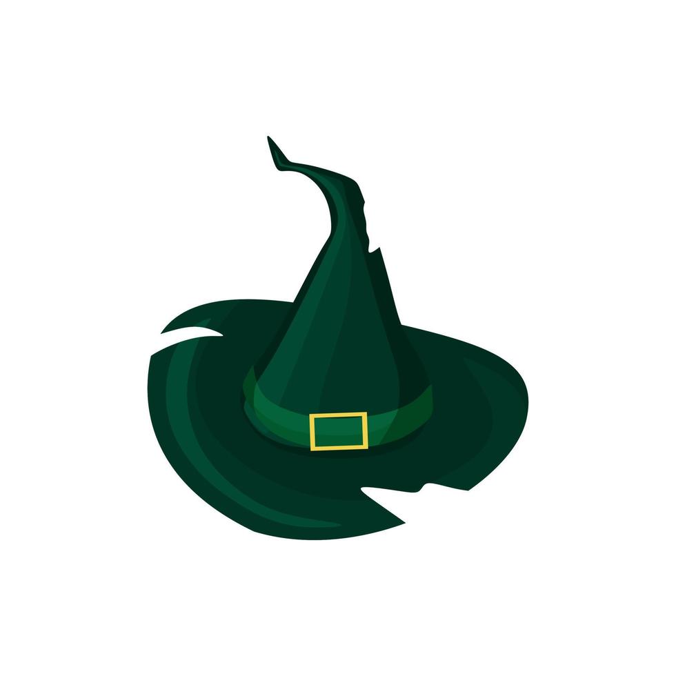 The witch's hat. Vector cartoon illustration.