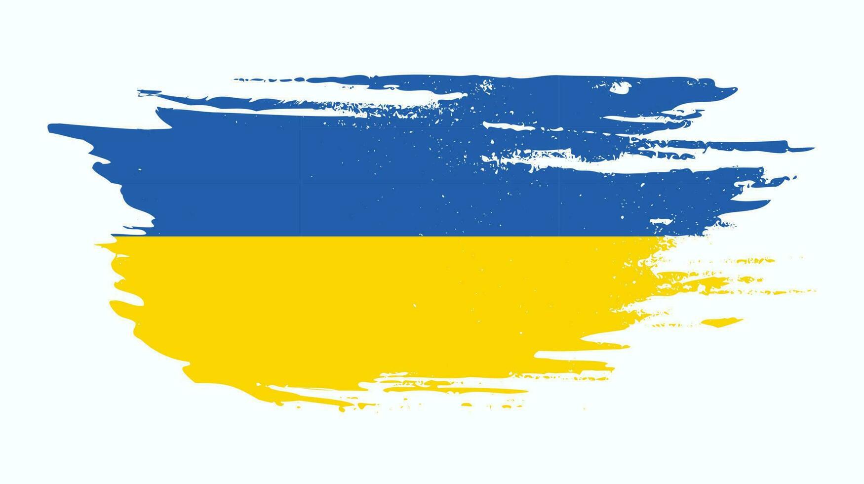 Creative faded grunge texture Ukraine flag vector