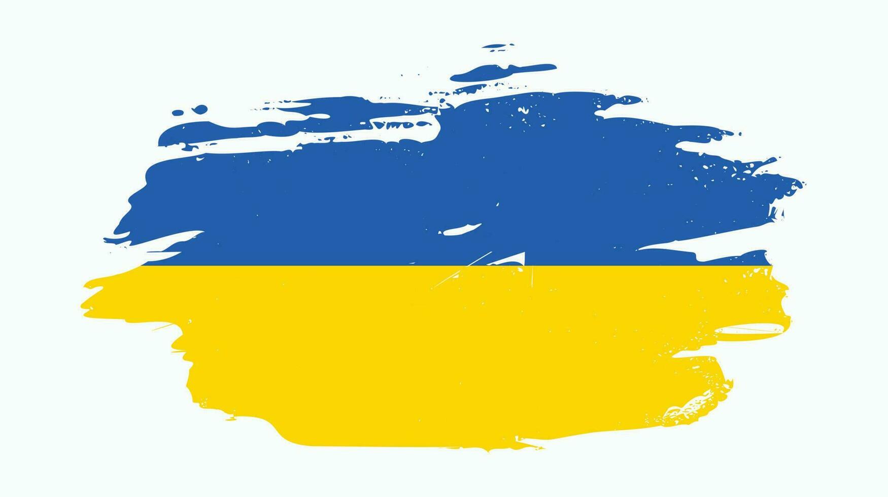 Ukraine new grunge texture colorful flag vector