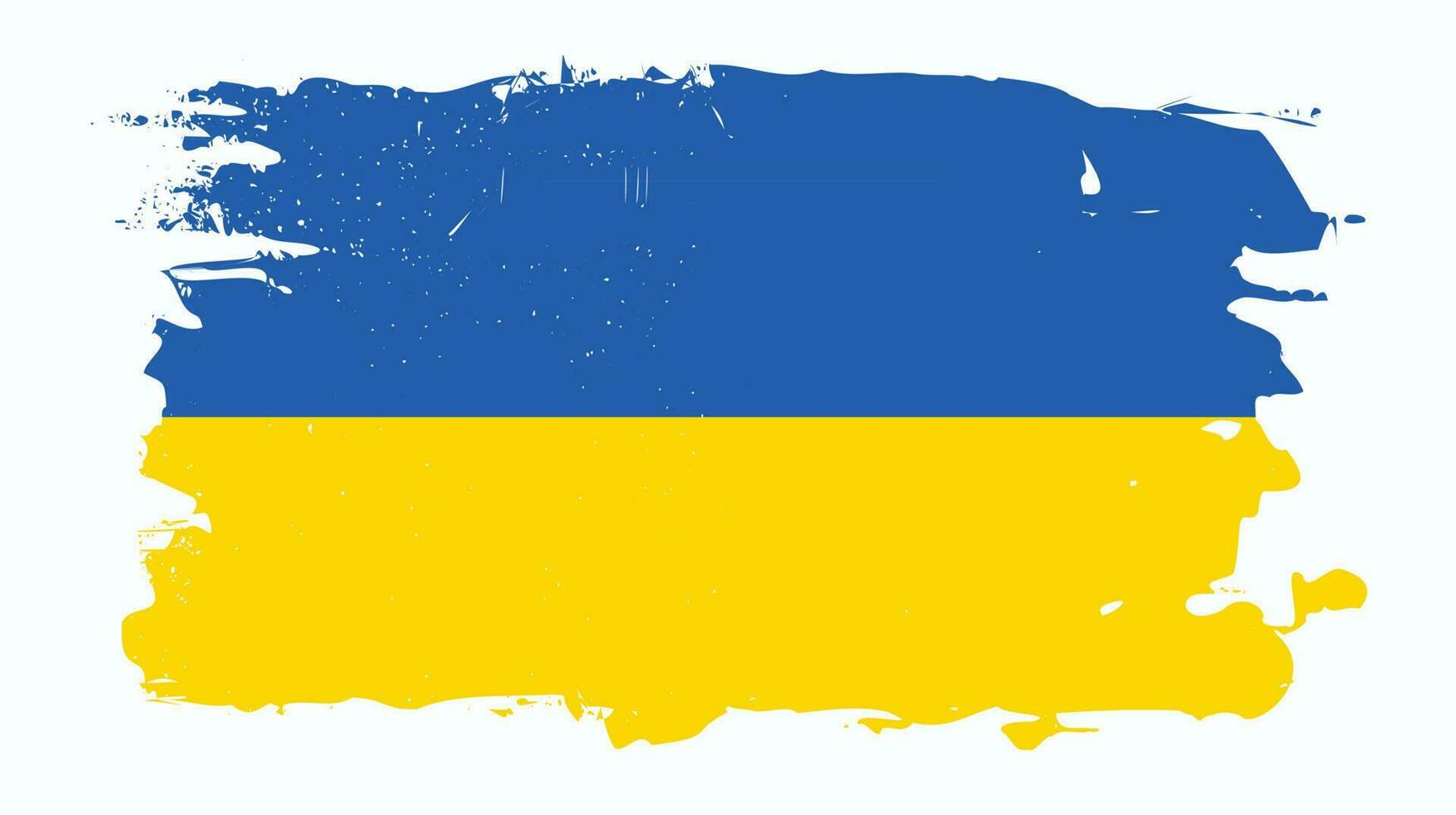 Creative grunge effect abstract colorful Ukraine flag vector