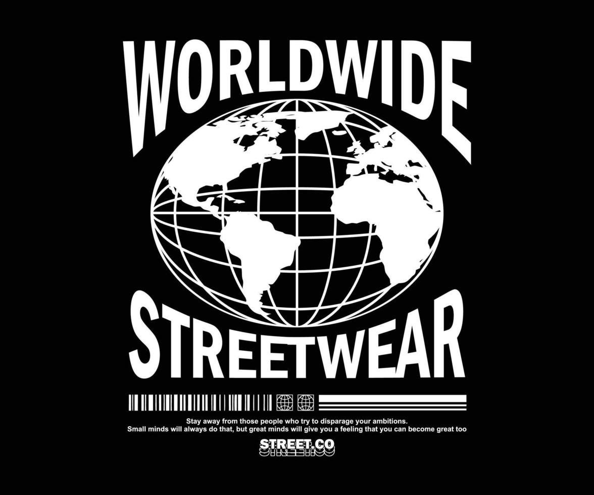 Aesthetic streetwear apparel t shirt design, vector graphic ...