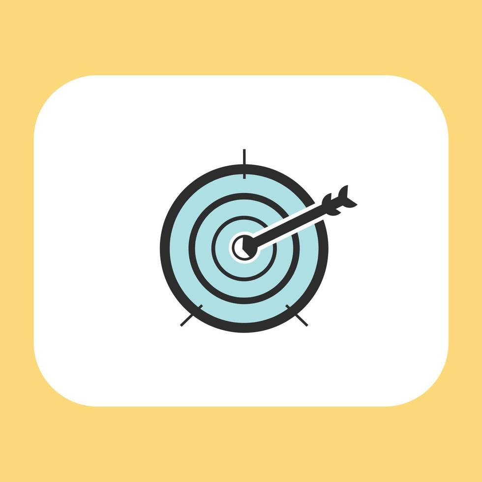 Target shot. Circle icon with arrow. suitable for targeting business and shopping vector