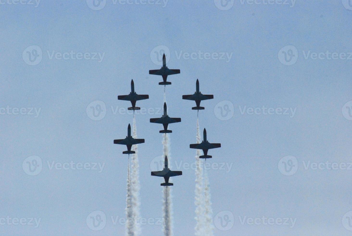 planes parading in formation photo