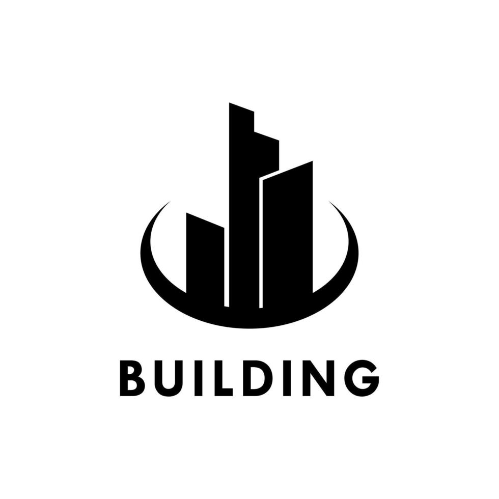 logotipo de edificio simple vector