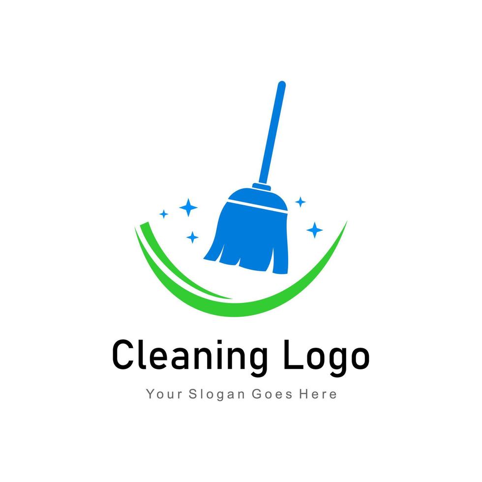 logotipo de limpieza del hogar vector