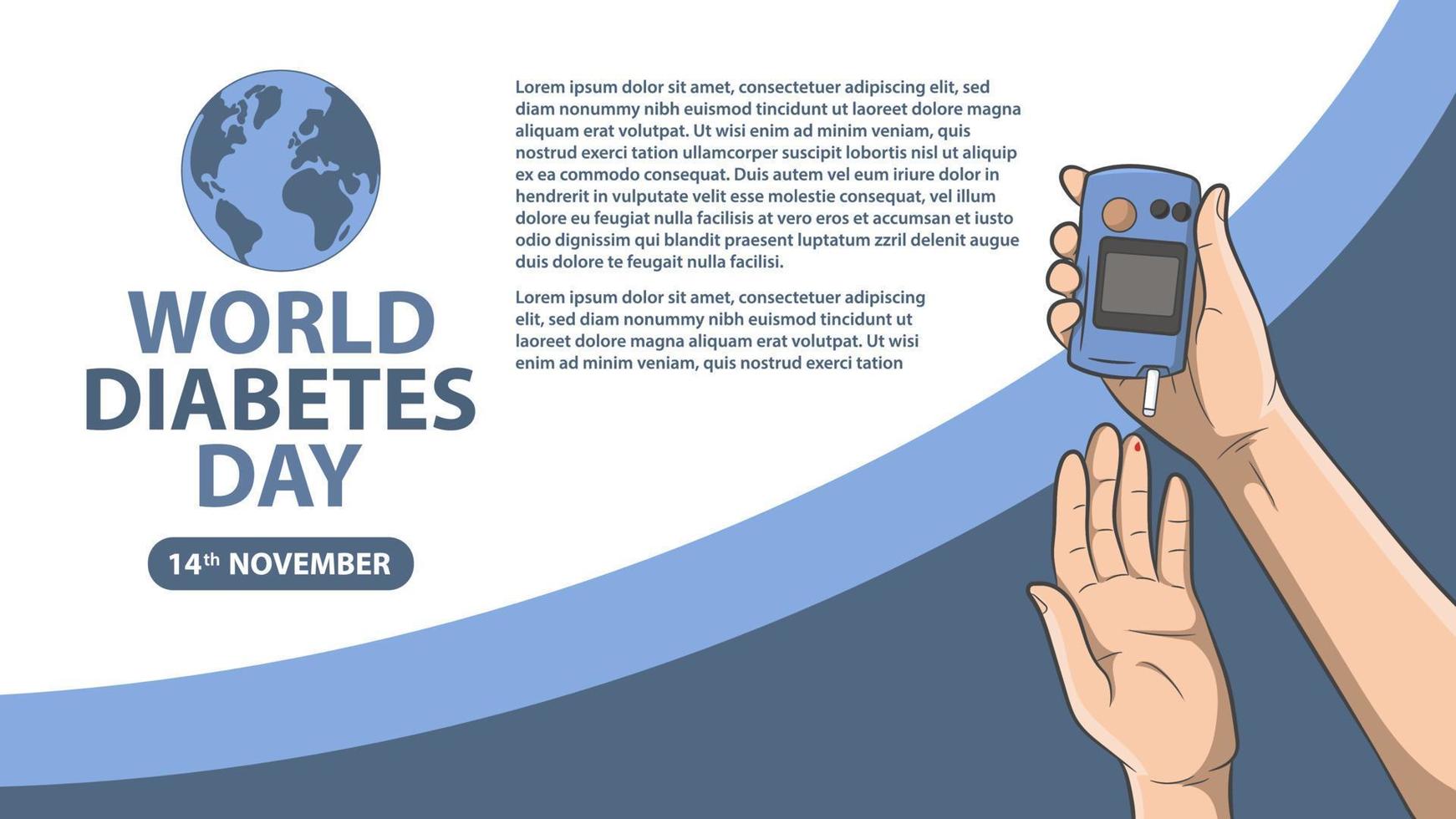 dia mundial de la diabetes vector