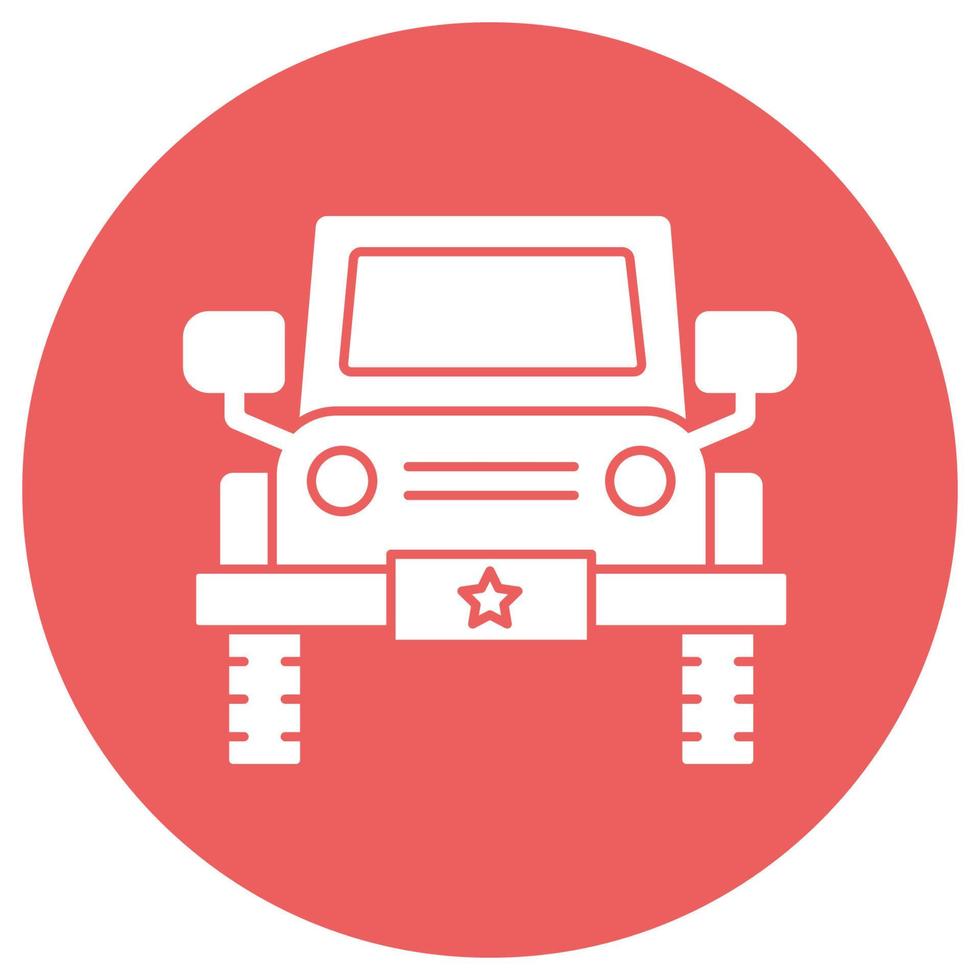 jeep del ejército que puede modificar o editar fácilmente vector