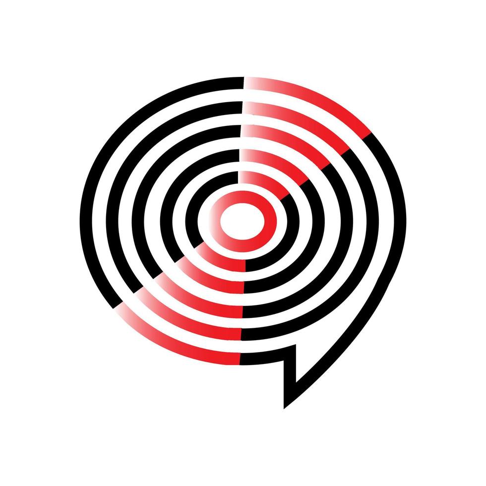Vinyl chat logo. Perfect choice for a record store, music label, recording studio, or just about anything related to music. vector