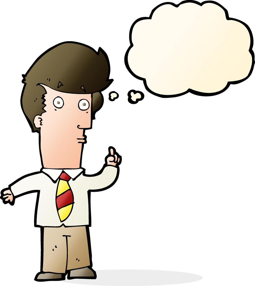 cartoon man with question with thought bubble vector