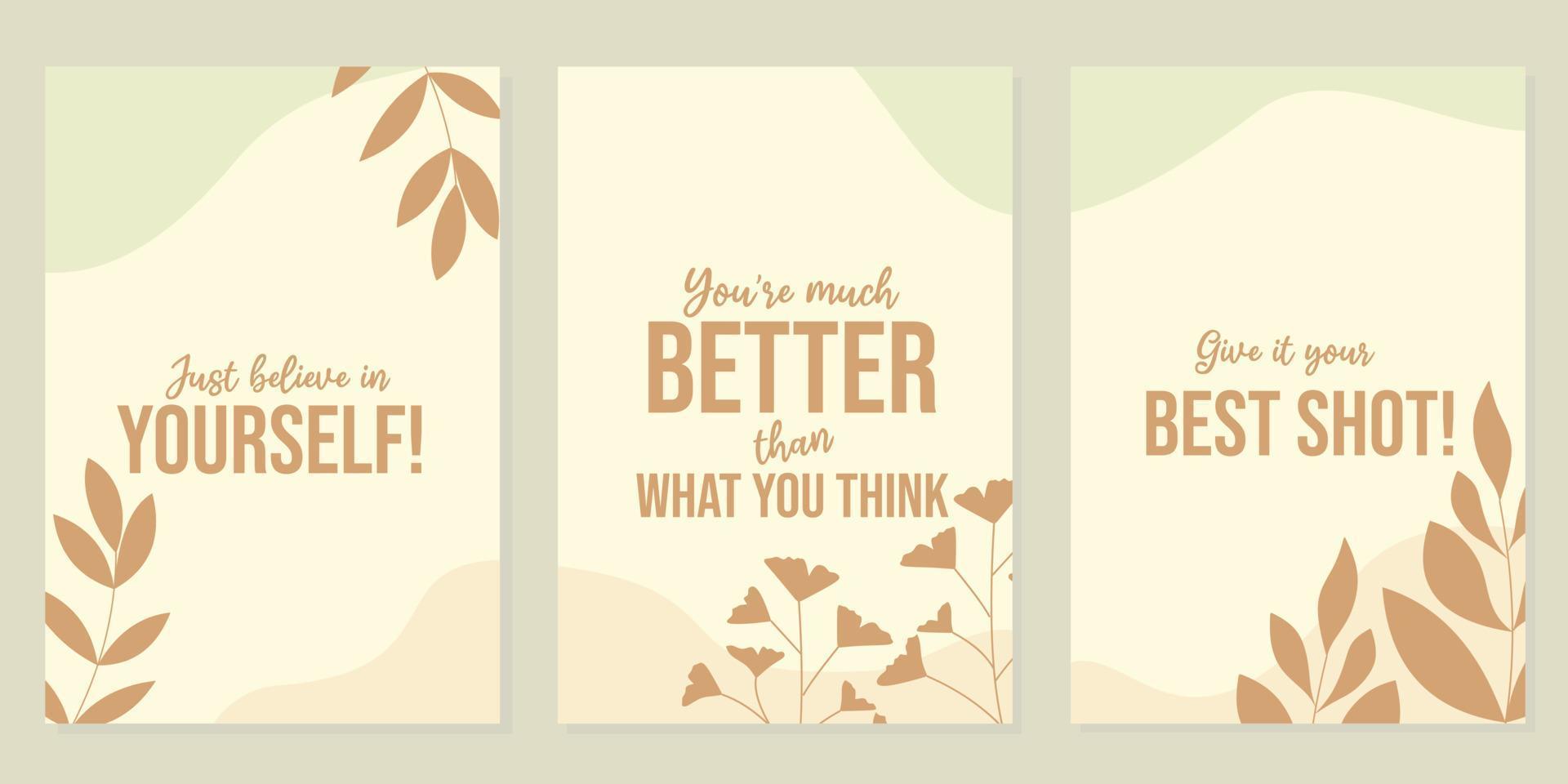 Inspirational motivating quote on wall art. used for posters, wall decorations, flyers, banners vector
