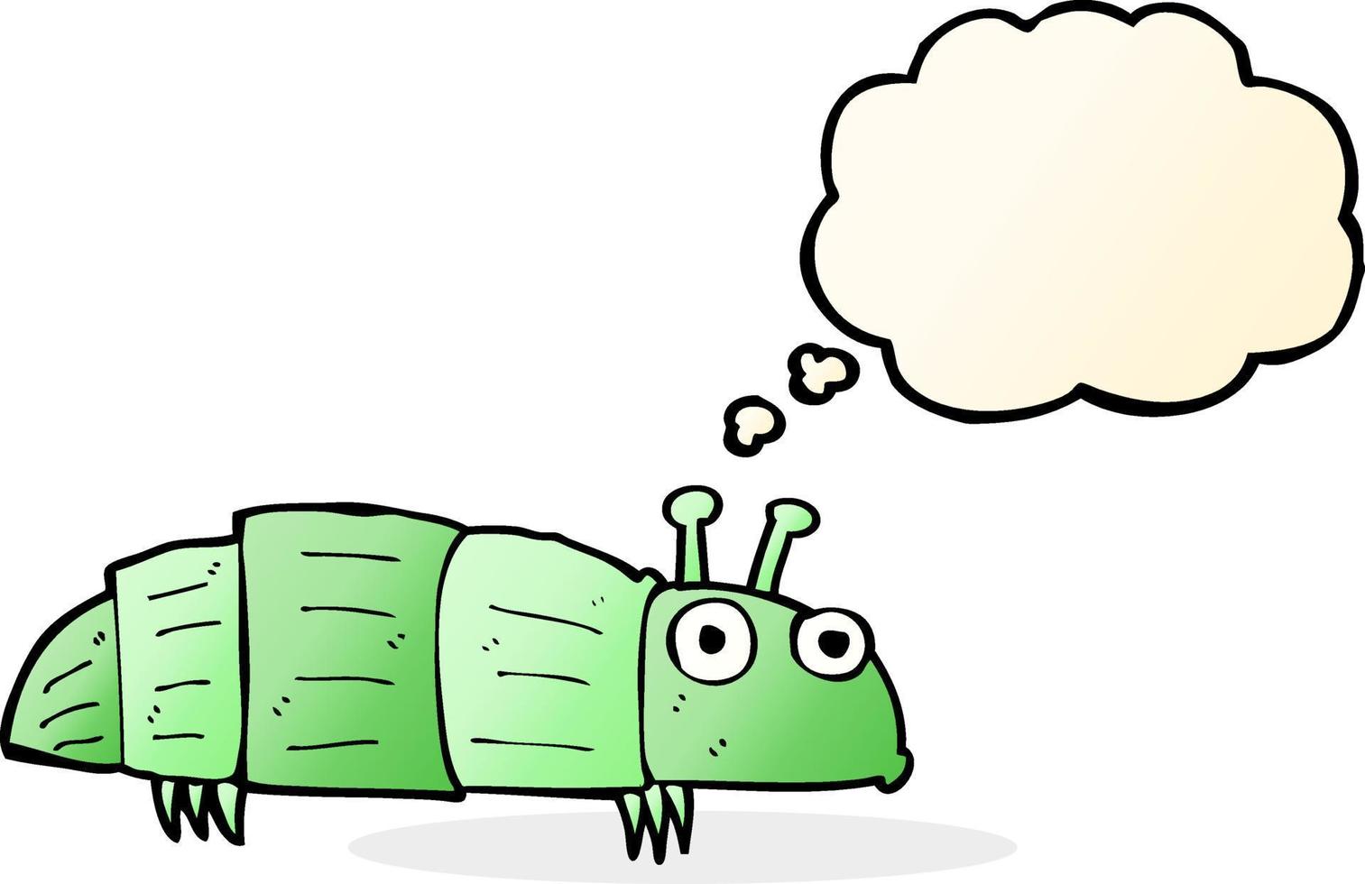 cartoon bug with thought bubble vector