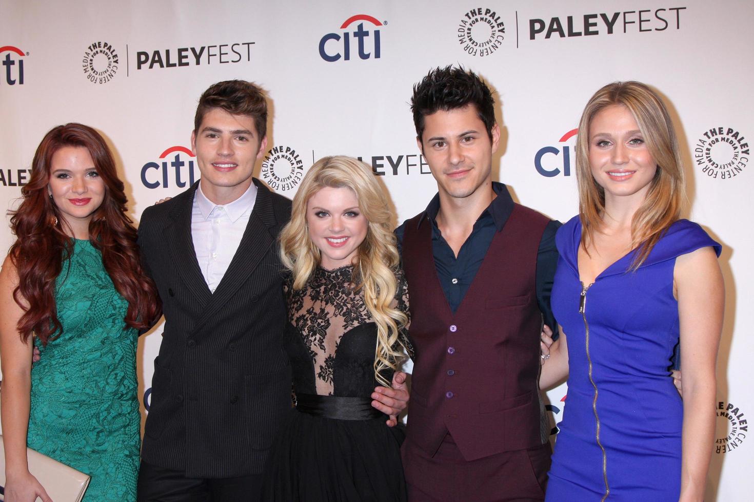 LOS ANGELES, SEP 12 -  Katie Stevens, Gregg Sulkin, Bailey De Young, Michael J. Willett, Rita Volk at the PaleyFest Fall Preview, MTV s Faking It at Paley Center for Media on September 12, 2014 in Beverly Hills, CA photo
