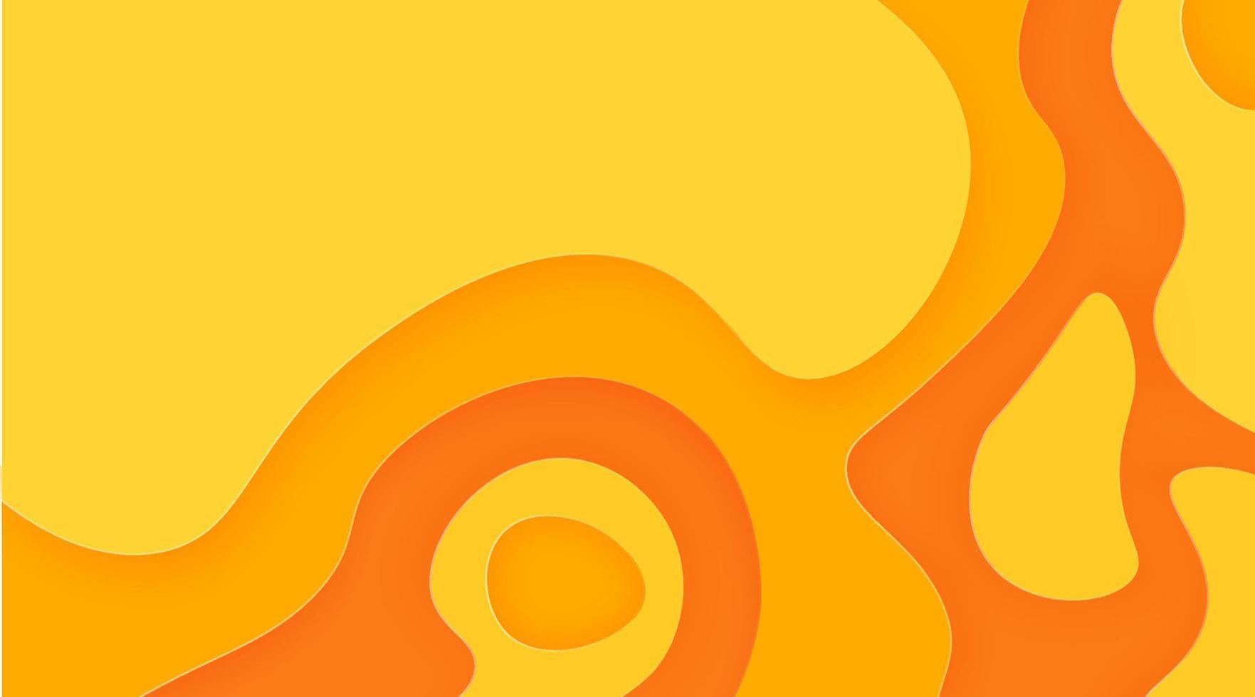 Vector overlap wave texture papercut orange color