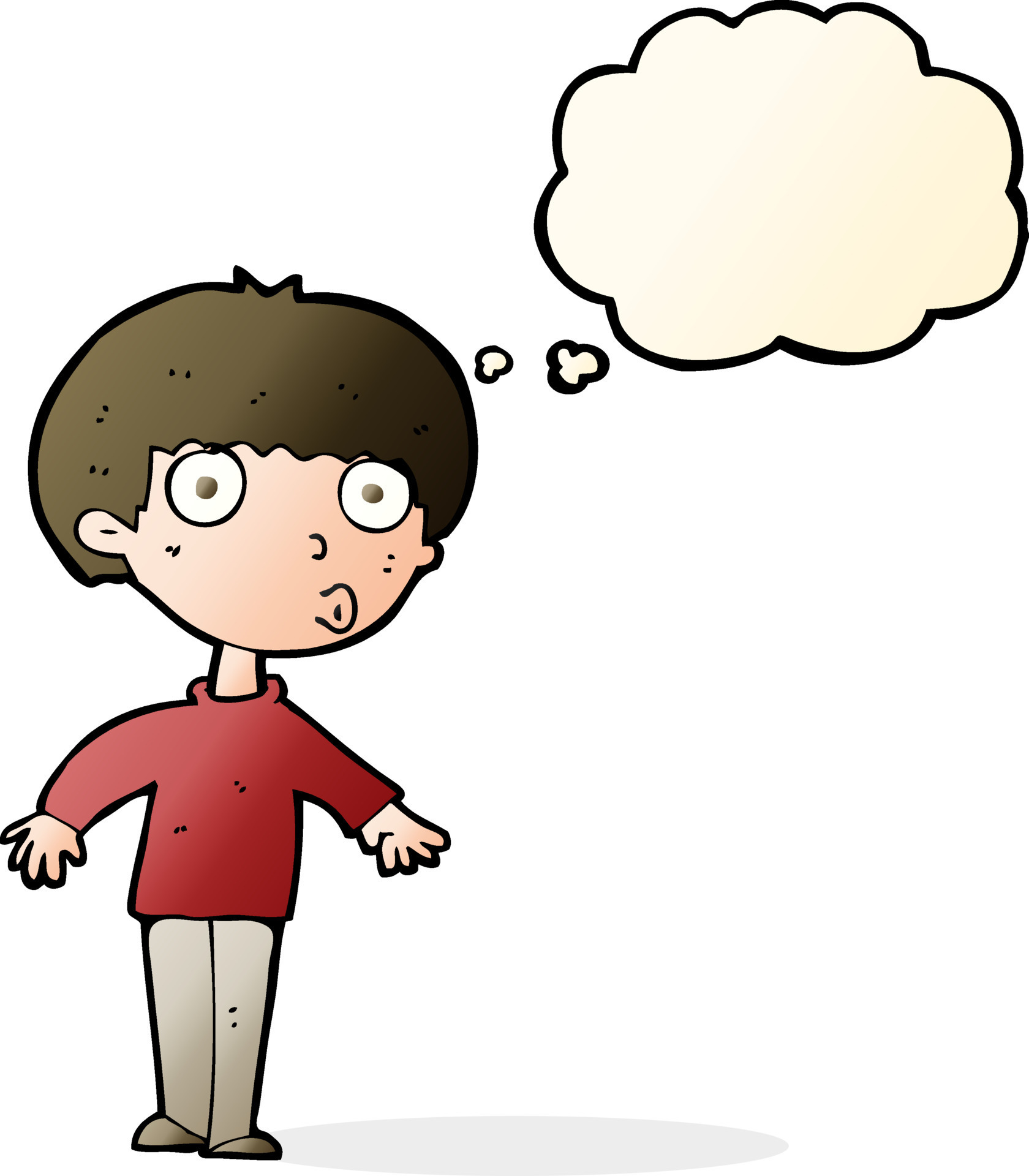 cartoon surprised boy with thought bubble 12328900 Vector Art at Vecteezy cartoon surprised boy with thought bubble 12328900 Vector Art at Vecteezy