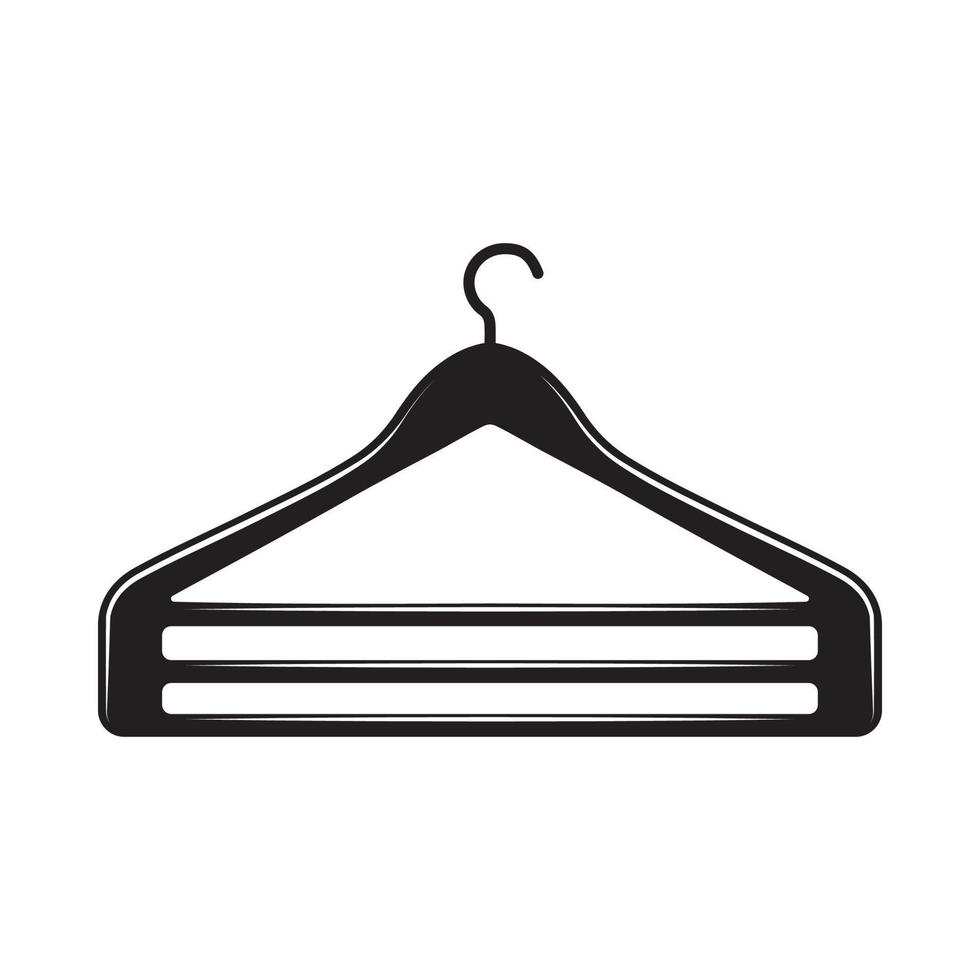 Vintage retro bed hanger. Can be used like emblem, logo, badge, label. mark, poster or print. Monochrome Graphic Art. Vector Illustration. Engraving woodcut