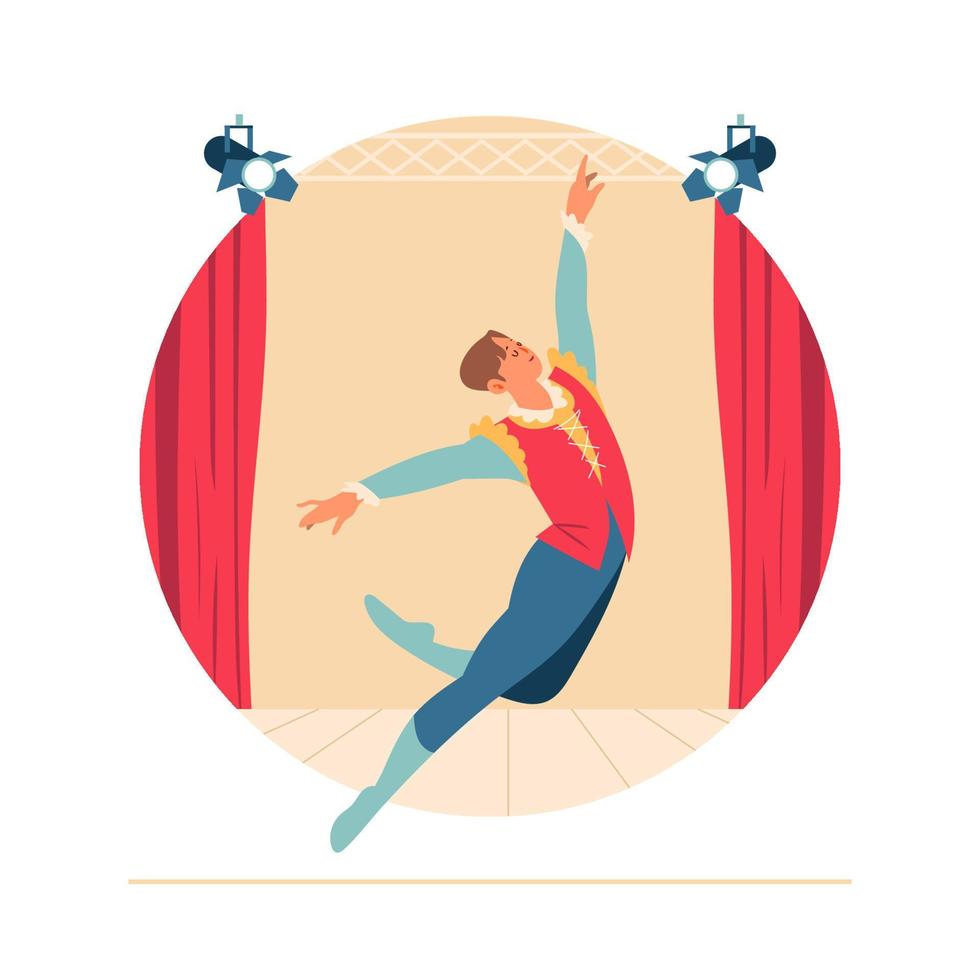 bailarín de ballet masculino vector