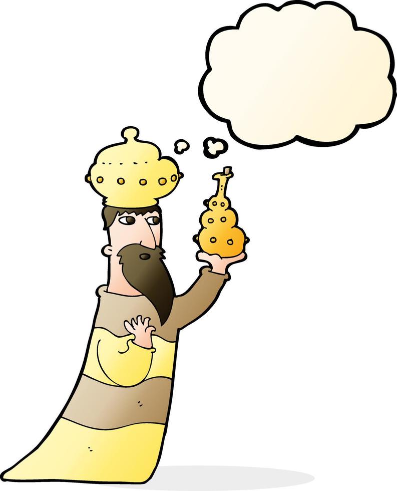 one of the three wise men with thought bubble vector