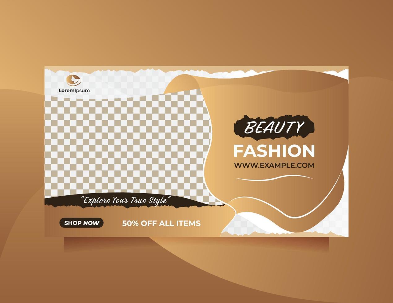 Modern beauty fashion sale promotion social media post and web banner template. Template can be used for promote of beauty products, clothes, cosmetic, modeling, skincare, etc vector