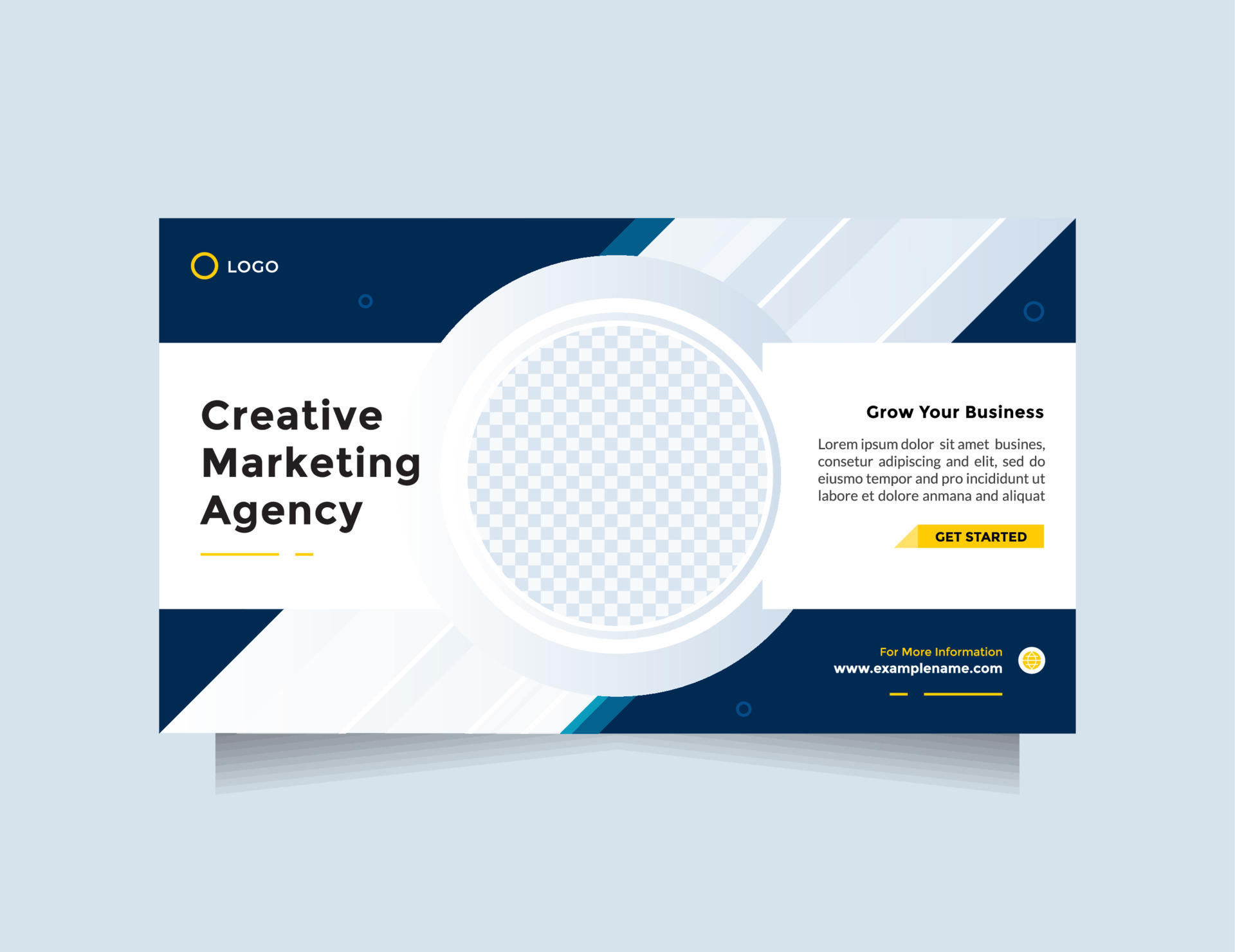 Creative marketing agency template design Trendy and clean digital