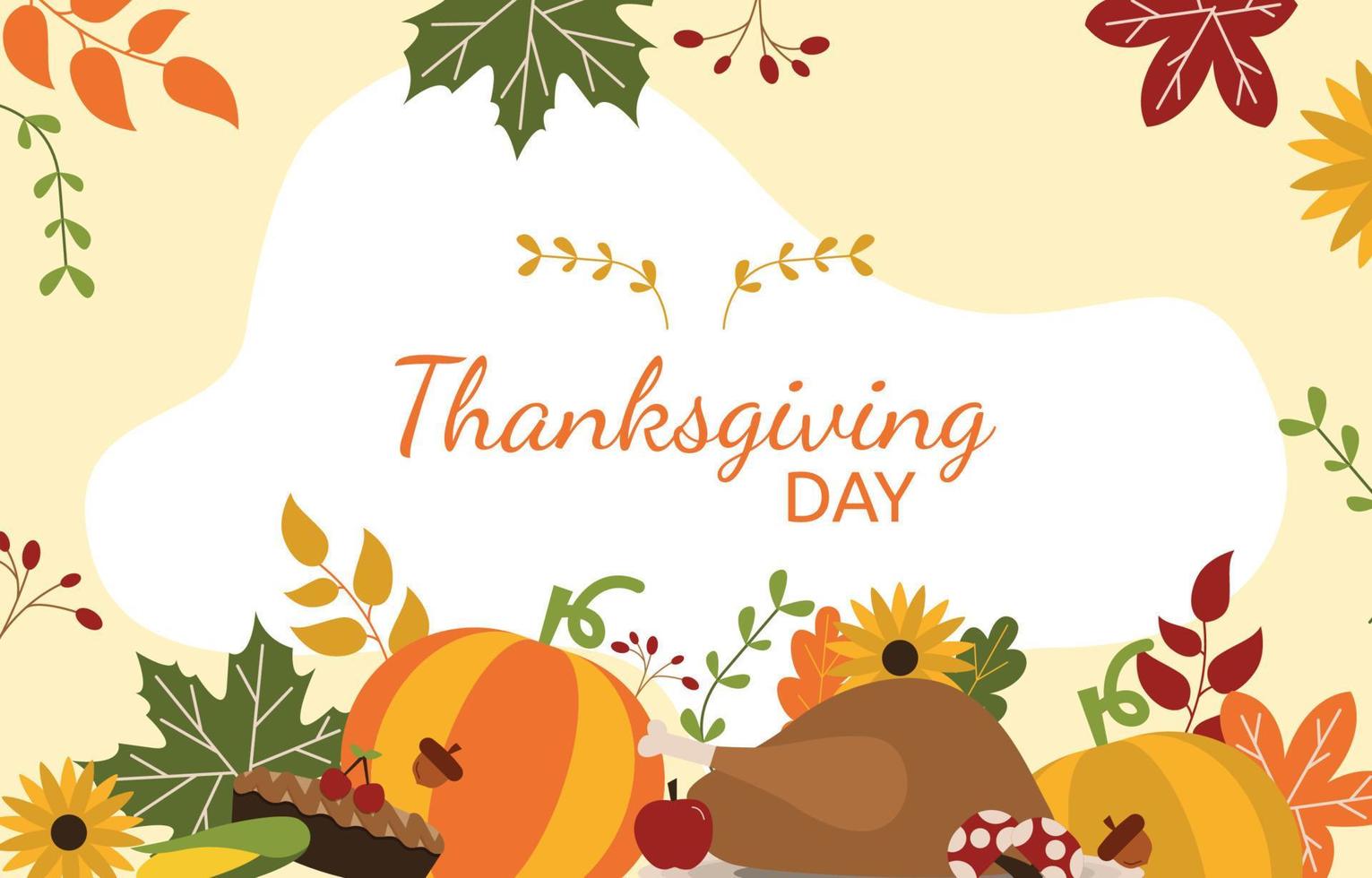 Happy Thanksgiving Day Food Background Thanks Giving vector