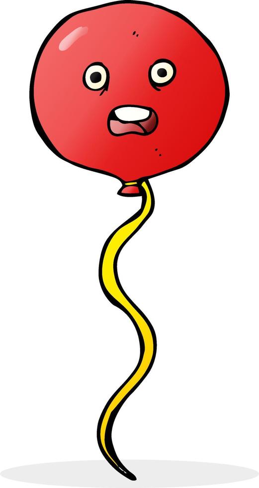 cartoon balloon with face vector