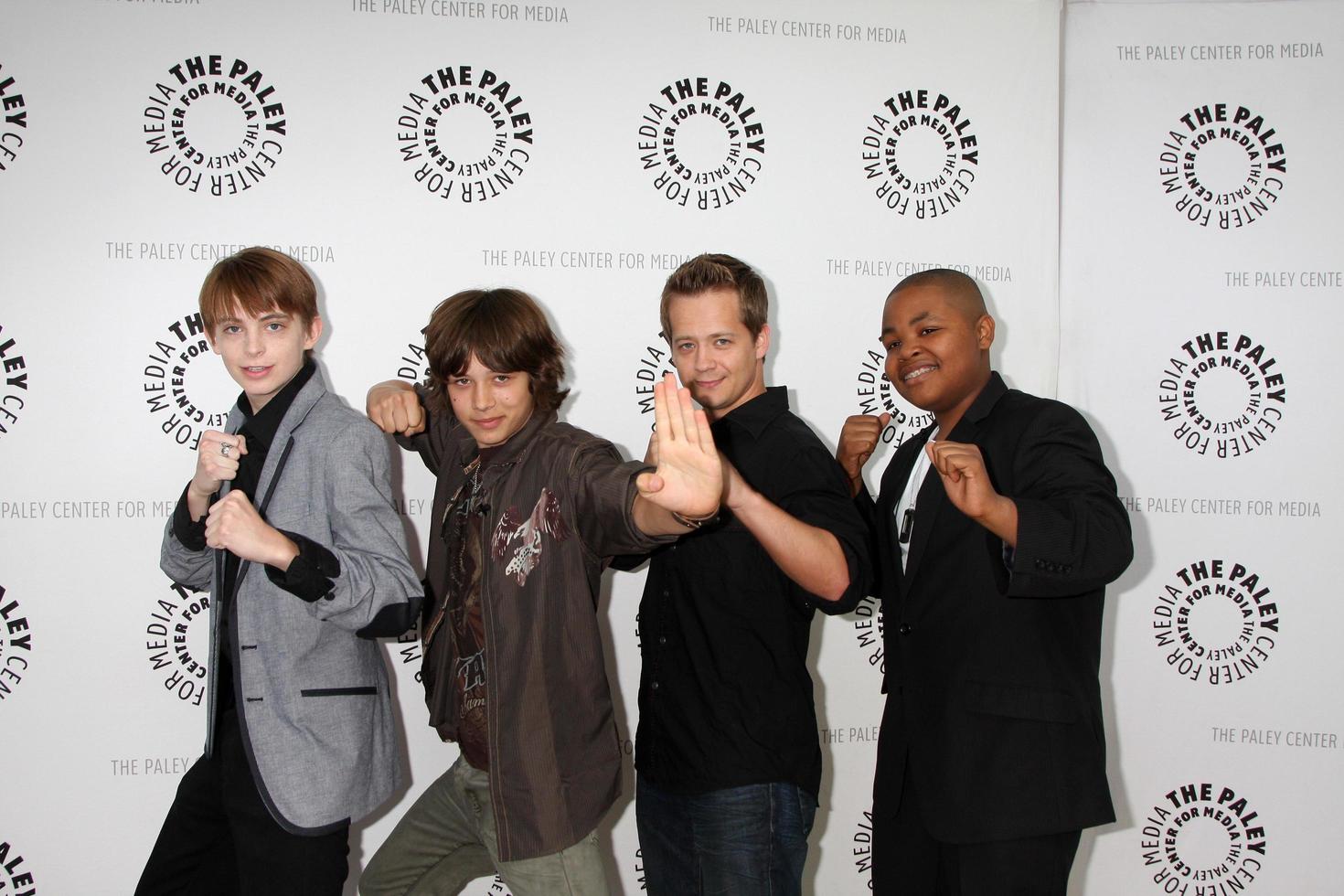 LOS ANGELES, AUG 13 -  Dylan Riley Snyder, Leo Howard, Jason Earles, Alex Christian at the Disney s Kickin  It PaleyFest Family 2011 Event at Paley Center for Media on the August 13, 2011 in Beverly HIlls, CA photo