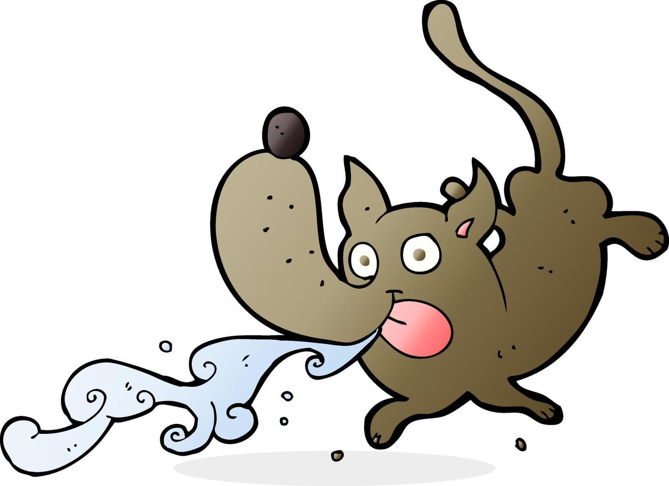 cartoon drooling dog vector